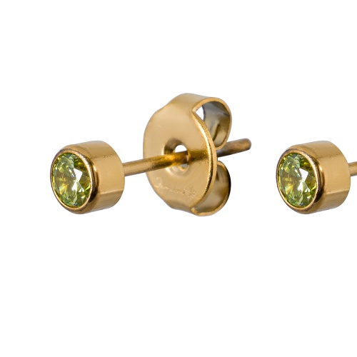 Пусеты Fiore Luna Cubic zirconia Apple Green, SWE0128 AG G фото 3